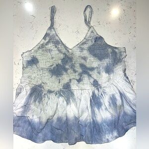 Women’s Cropped Tie Dye Flowwy Tank Blouse